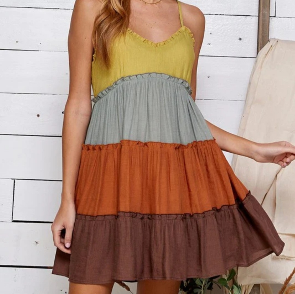 Babydoll dress 💚💙🧡🤎